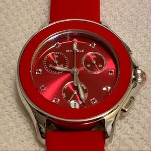 Michele Cape Chronograph Silicone Strap Watch
